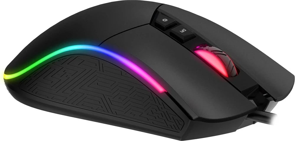 Maus Havit MS1001S, optik, për lojëra, USB, i zi-gri