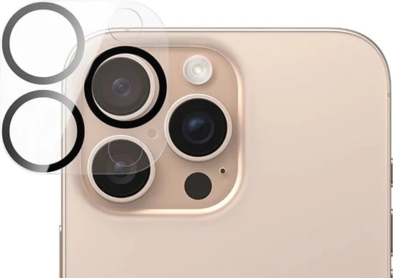 Mbrojtës xhami për lente PanzerGlass për iPhone 16 Pro / 16 Pro Max, Transparent