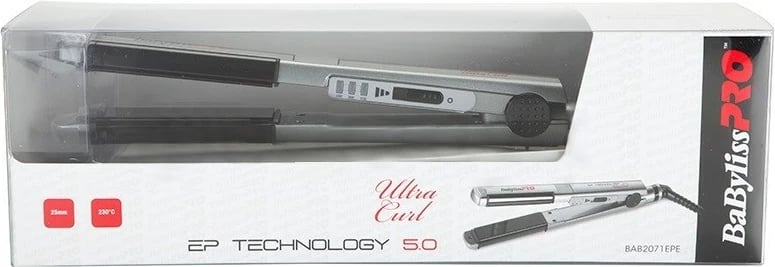Drejtuese për flokë BaByliss ULTRACURL STYLER 25MM, Warm Gray, Silver Drejtuese për flokë BaByliss ULTRACURL STYLER 25MM, Warm Gray, Silver