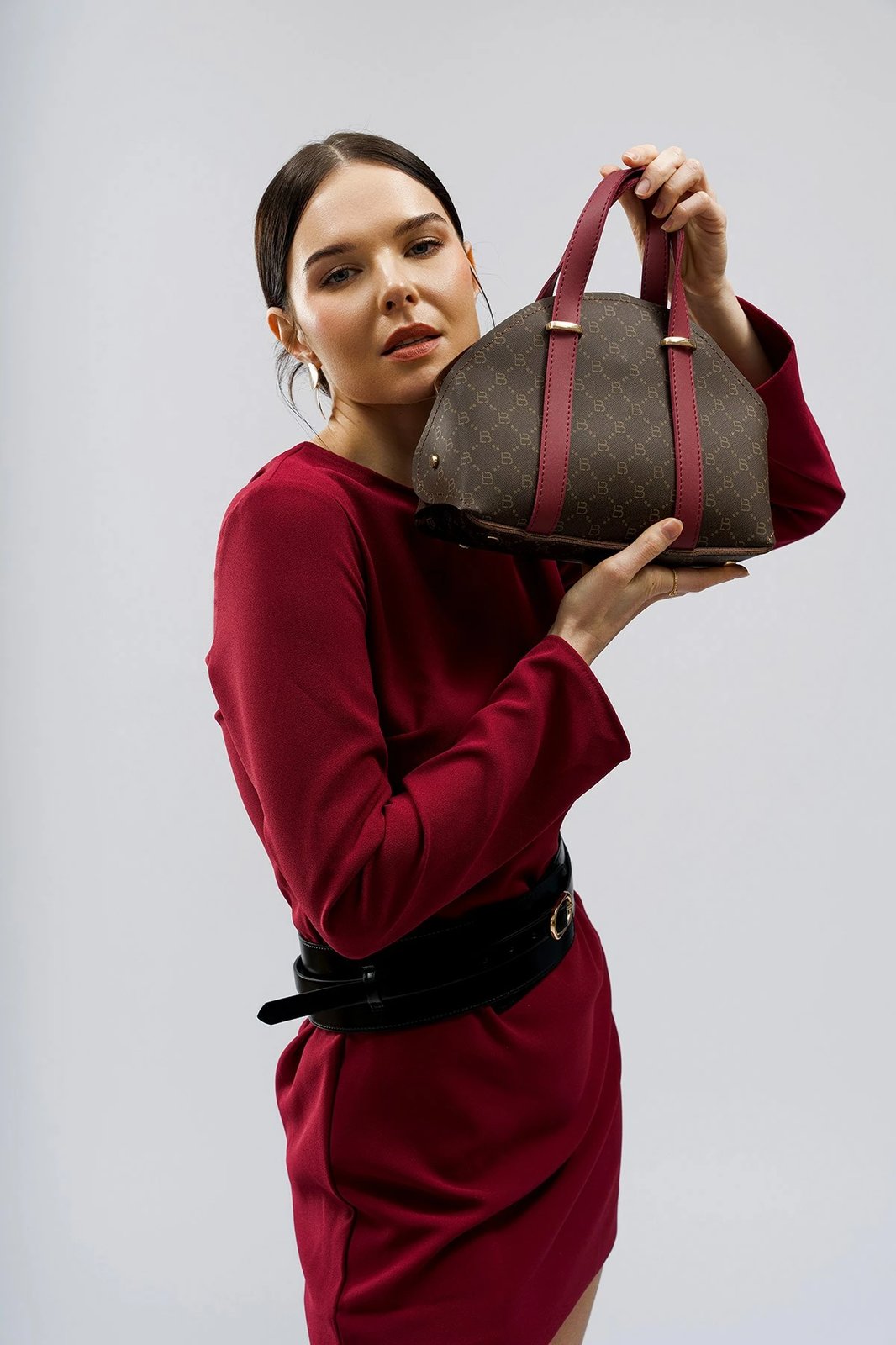 Çantë dore Lucky Bees, 1233, kafe dhe e kuqe e errët