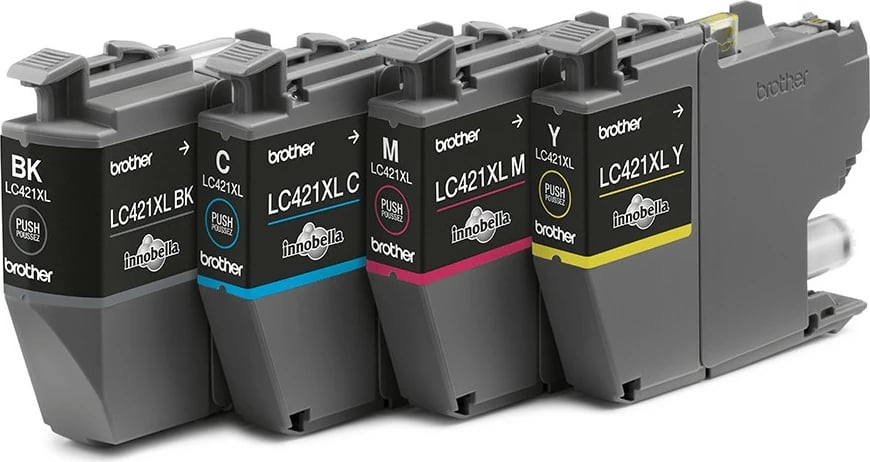 Toner Brother LC421XLVAL, DCP-J1050DW, 500 faqe, Multipack, E zezë, Cyan, Magenta, E verdhë