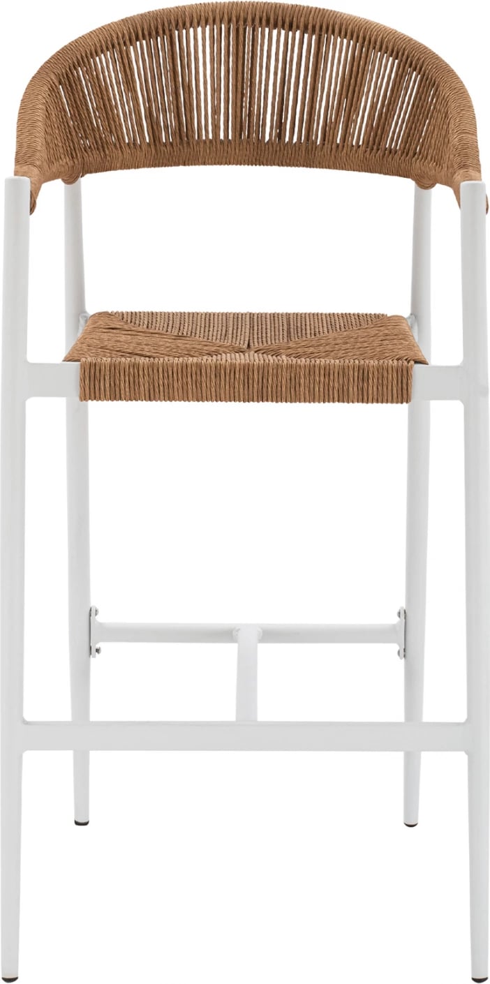 Karrige për bar alumini e bardhë me litar beix FH5788.01 55x57x106 cm