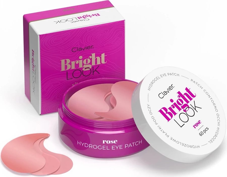 Patches për sy Clavier Bright Look Hydrogel Rose për femra, 60 copë