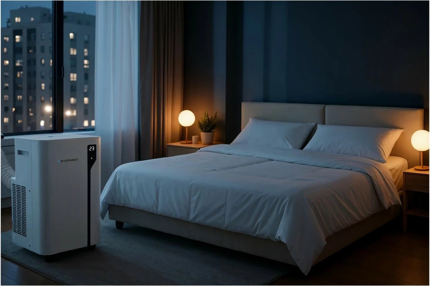 Kondicioner portabil Blaupunkt ACP412, 35m², Wi-Fi, i bardhë