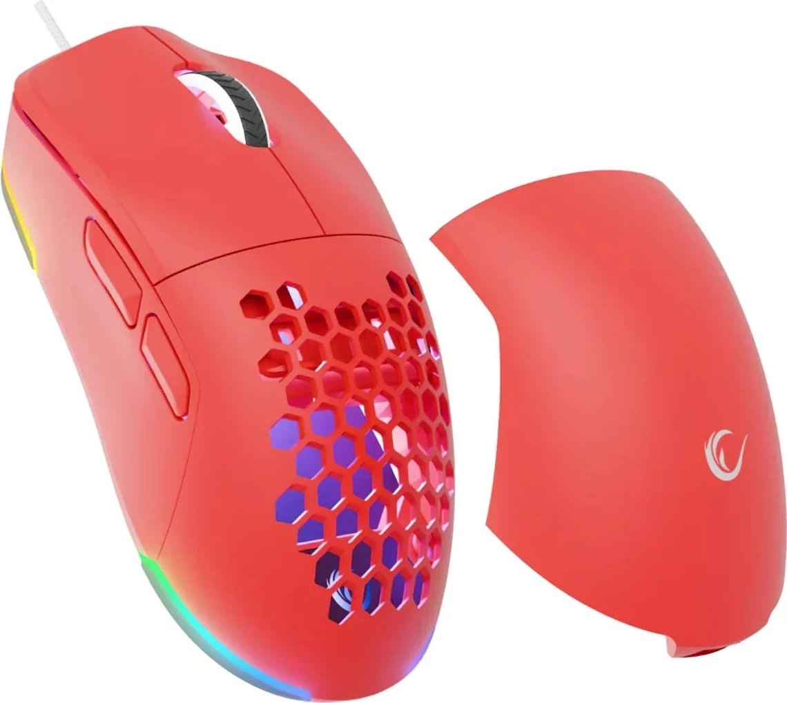 Maus gaming Rampage BLINK, USB, 12800 DPI, RGB, sensor optik, e kuqe