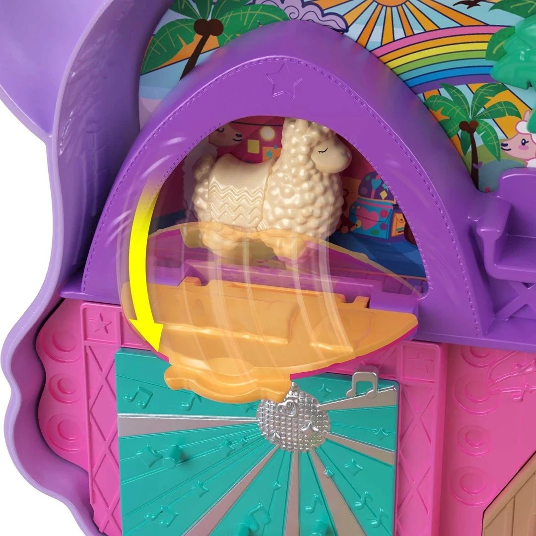 Set lodrash Polly Pocket CAMP ADVENTURE Llama Compact, Mattel, HKV33, shumëngjyrëshe