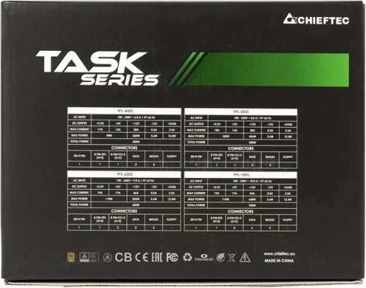 Kasë Chieftec TPS-700S, 700W, ATX-12V, TASK Series, 80 PLUS Bronze