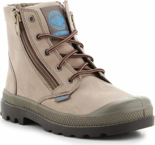Çizme për fëmijë Palladium Pampa Hi Lea Gusset Jr, krem