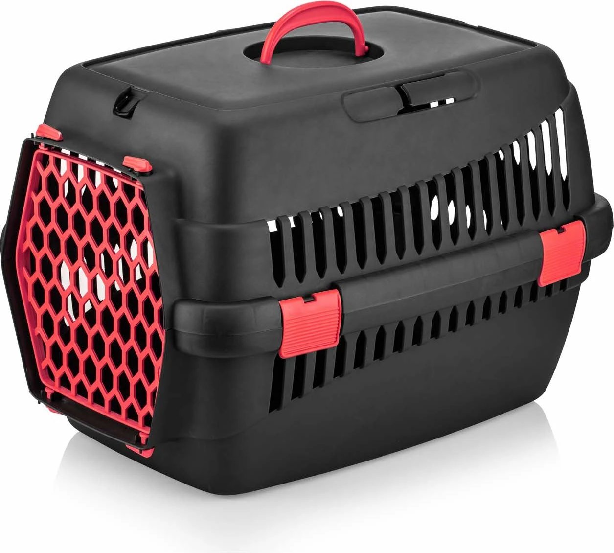 Kuti transportuese për kafshë, Paws & Whiskers, 5096-S-2, e zezë dhe e kuqe