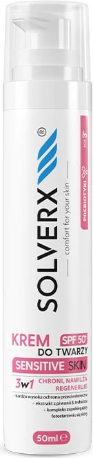 Krem për fytyrë për femra SOLVERX Sensitive Skin SPF 50+, 50ml