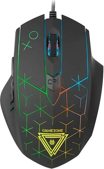 Maus Tracer XO GAMEZONE me ndriçim RGB, me tela, i zi