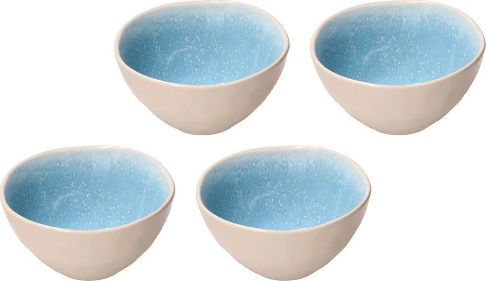 Set 4 tasa Rose&Tulipani Concerto Fuse Azzurro, 15 cm, Blu