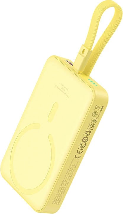 Powerbank Baseus Magnetic Mini 10000mAh, 20W, MagSafe, e verdhë