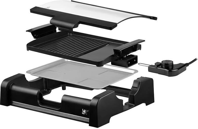 Grill elektrik Lafe GRL-003, 1650 W, pllakë jo-ngjitëse, i zi, me kapak