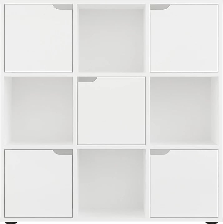 Bibliotekë Bookel, ngjyrë e bardhë, 88.5x27.5x89.3cm