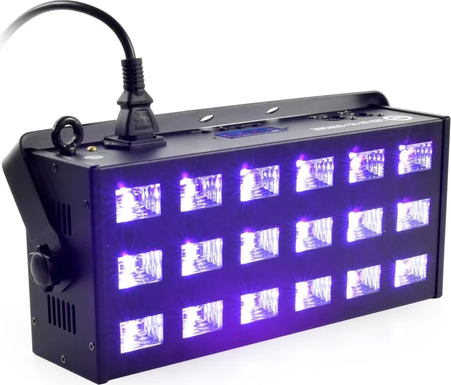 Reflektor + strobë Light4Me LED UV 18x3W DMX