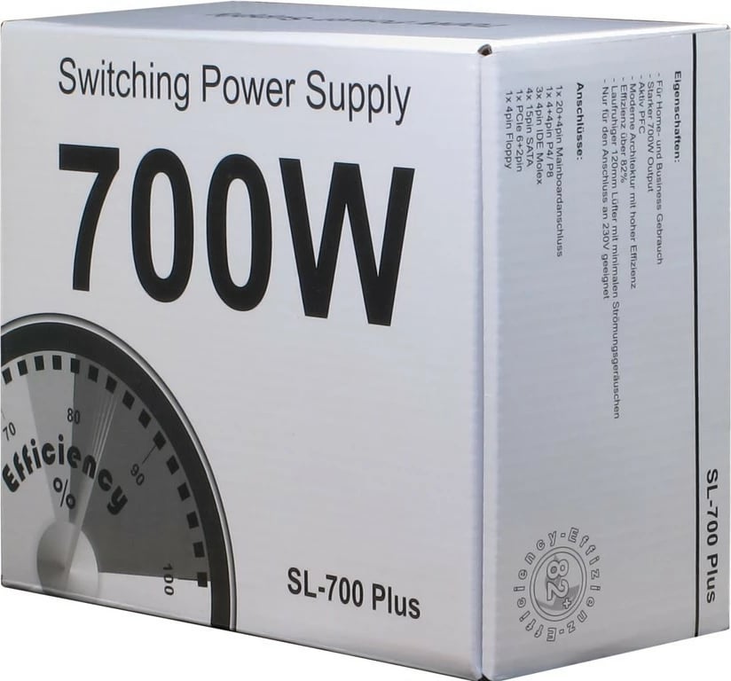 Furnizues energjie Inter-Tech SL-700 Plus, 700W, ATX 2.4, jo-modular, argjendtë