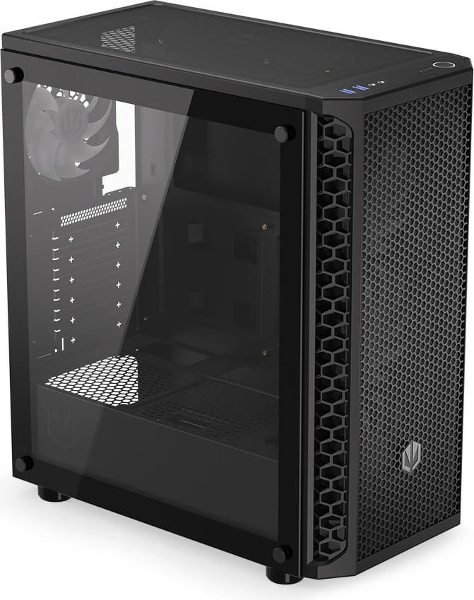 Kasë Endorfy Signum 300 ARGB, Midi Tower, xham i fortë, 4 ventilatorë ARGB, e zezë