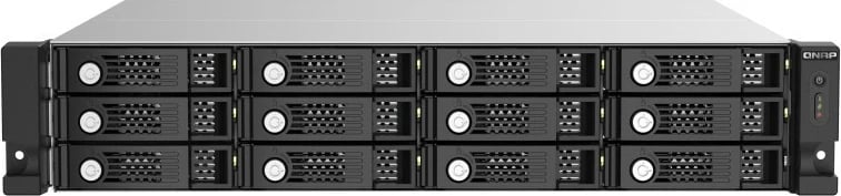 Kasë QNAP TL-R1220SEP-RP, 12 vende, rackmount 2U, SAS/SATA, e zezë/gri