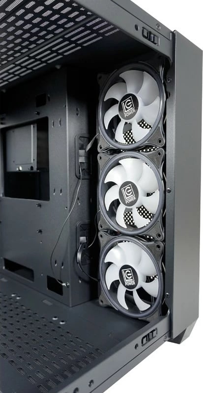 Kasë LC-Power 809B Dark Storm_X, Midi Tower, ATX, RGB, e zezë