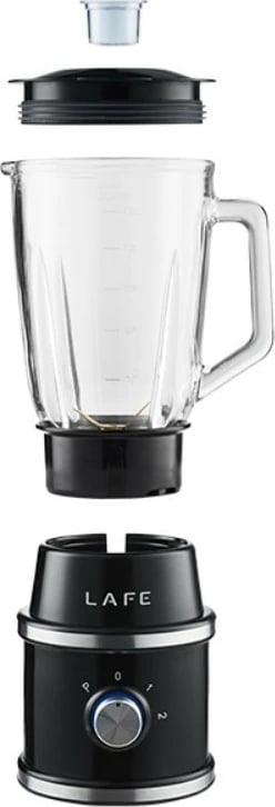 Blender me kançë, Lafe, LAFBLE47472, 1.5L, 1300W, 2 shpejtësi, titanium, i zi