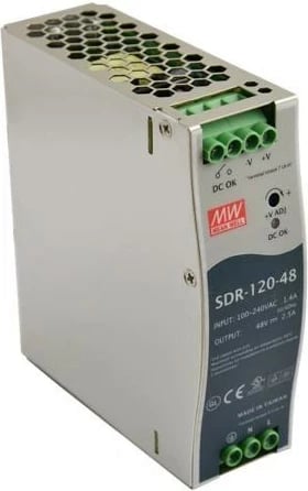 Furnizues energjie Pulsar SDR-120-48, DIN Rail