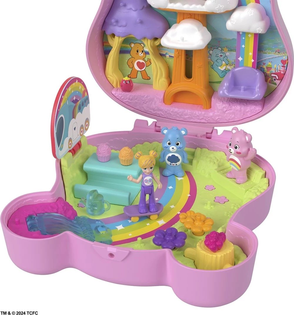 Set lodrash Polly Pocket Care Bears Compact, MATTEL, Shumëngjyrësh