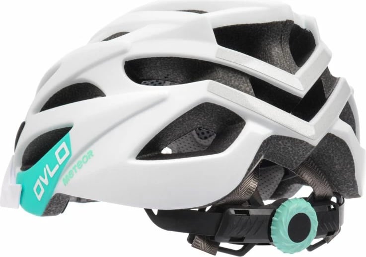 Helmetë biçiklete Meteor unisex, bardhë/jeshile