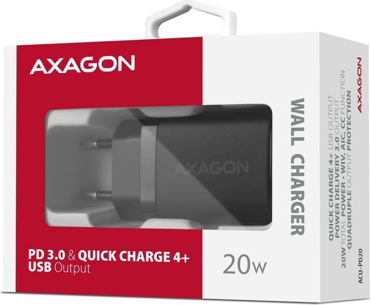 Karikues muri AXAGON ACU-PD20, 20W, 1x USB-C, i zi
