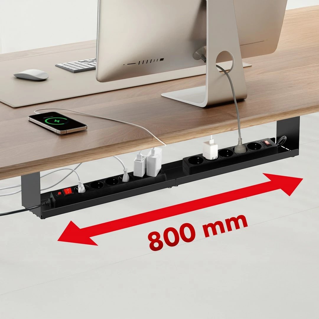 Organizues kabllosh nën-tavolinë Maclean MC-107 B, çelik, i zi