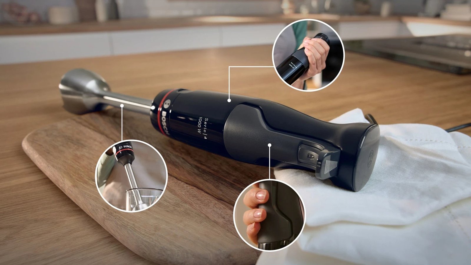 Blender BOSCH Serie 4, 1000 W, e zezë