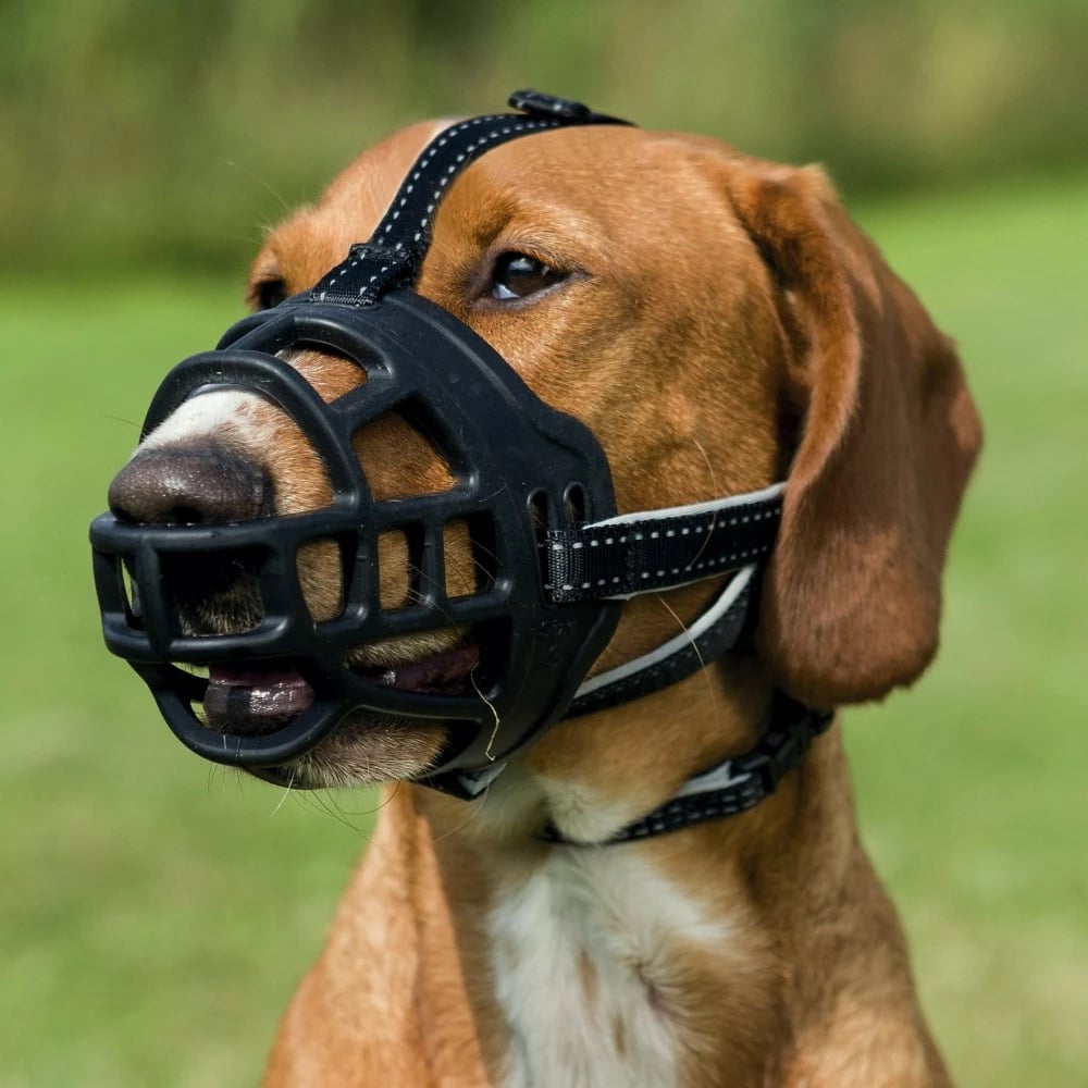 Maskë mbrojtëse për qen Trixie muzzle, nr; L-XL, e zezë