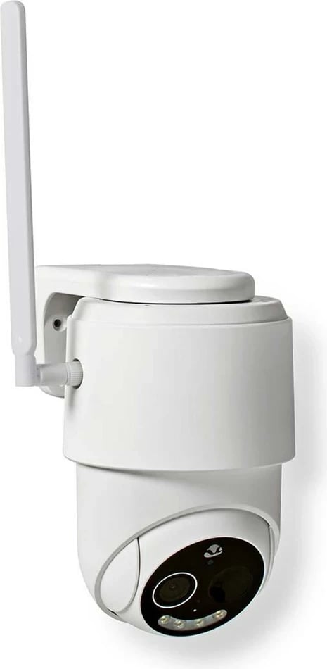 Kamerë sigurie IP dome nedis SIMCBO50WT, 2MP, 4G, Wireless, me panel diellor, E bardhë