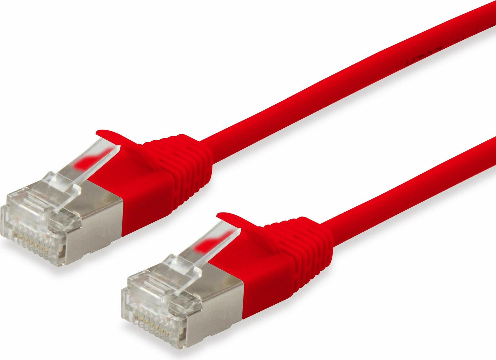 Kabllo rrjeti Equip Cat6A F/FTP Slim 0.25m e kuqe