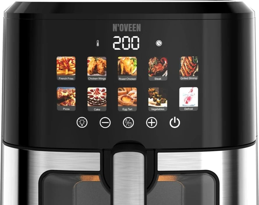 Fritezë me ajër të nxehtë N'OVEEN AF770 X-LINE, e zezë, argjendtë