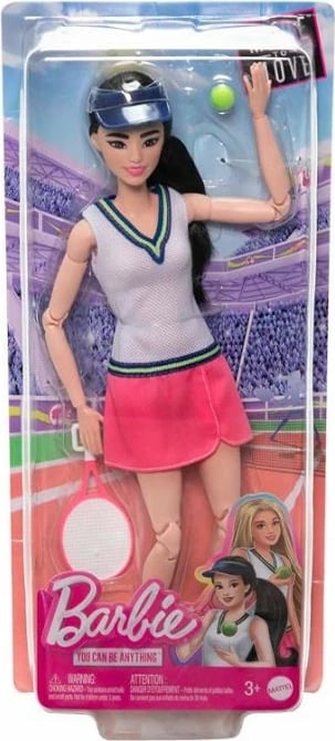 Kukull Barbie Mattel Made to Move Tenis, HKT73, me aksesorë