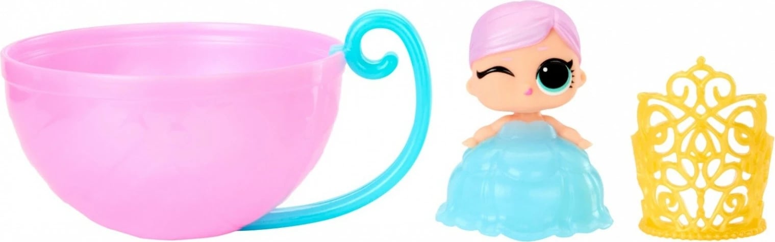 Kukull L.O.L. Surprise Princess Baby Sisters, MGA, 1 copë, me fustan princeshe, shumëngjyrëshe