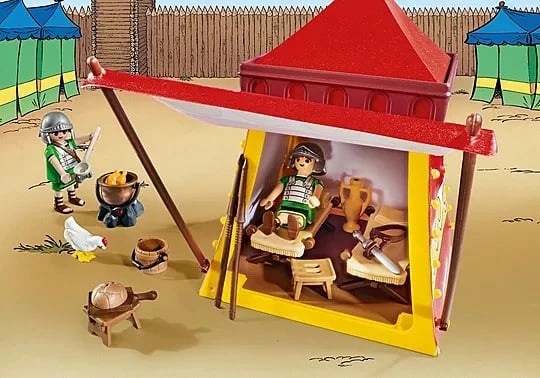 Set lodrash Playmobil Asterix 71829, tendë legjionari me 51 pjesë, shumëngjyrëshe