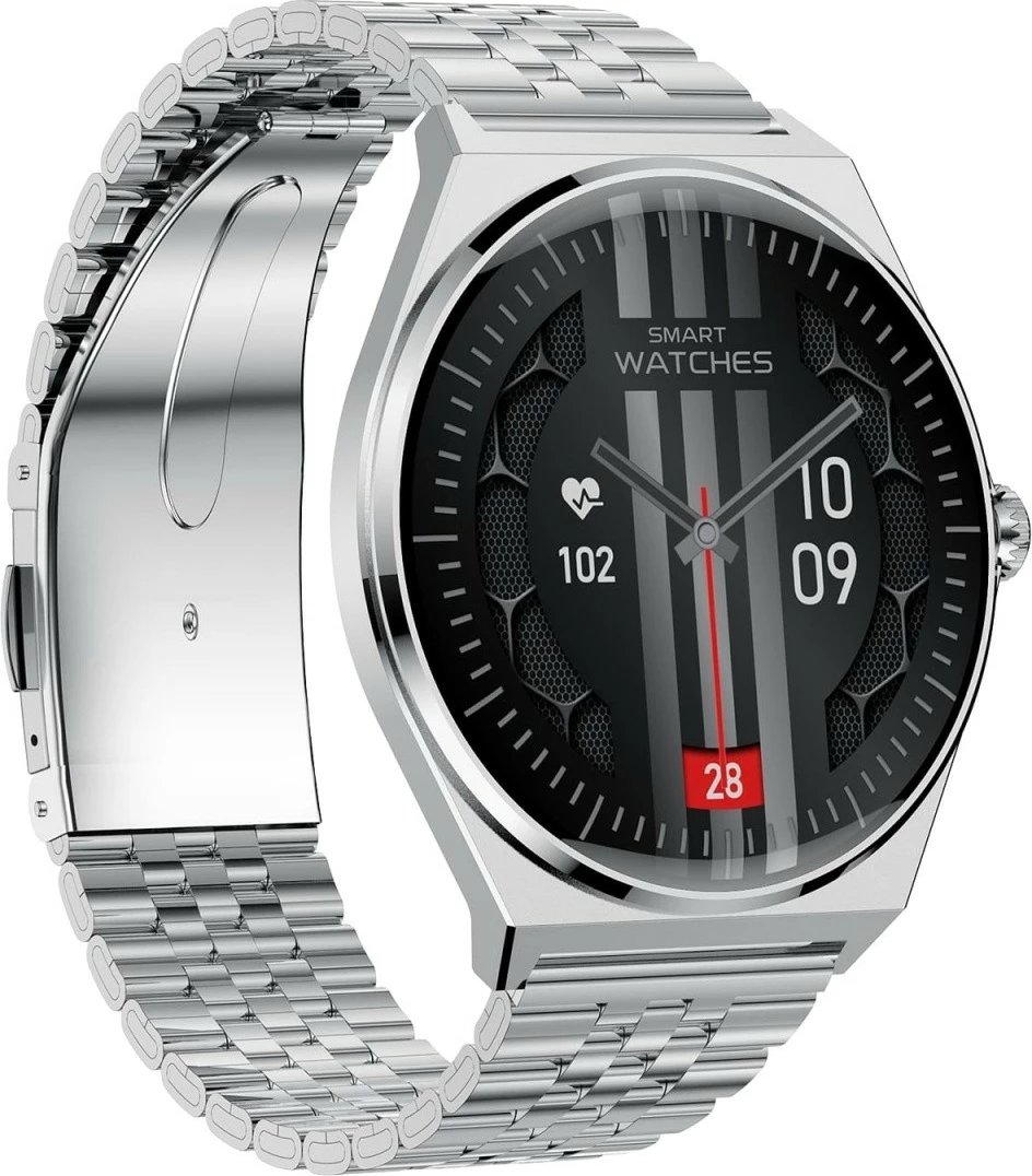 Smartwatch EcoWatch EW05 SL, 1.43", AMOLED, Bluetooth, Argjend