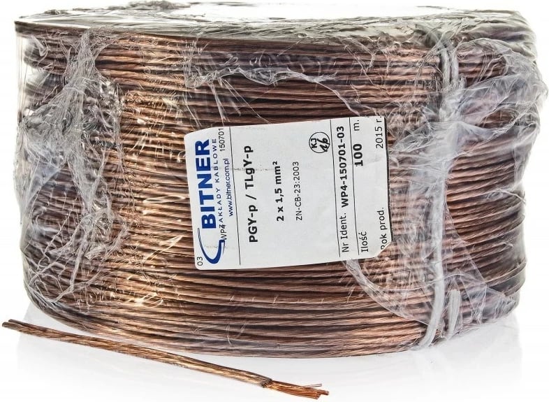 Kabllo altoparlanti BITNER BiTsound PGY-p 2x1mm², 100m