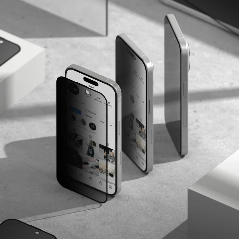 Xham mbrojtës privatësie Ringke Easy Slide për iPhone 16 Pro, 2 copë