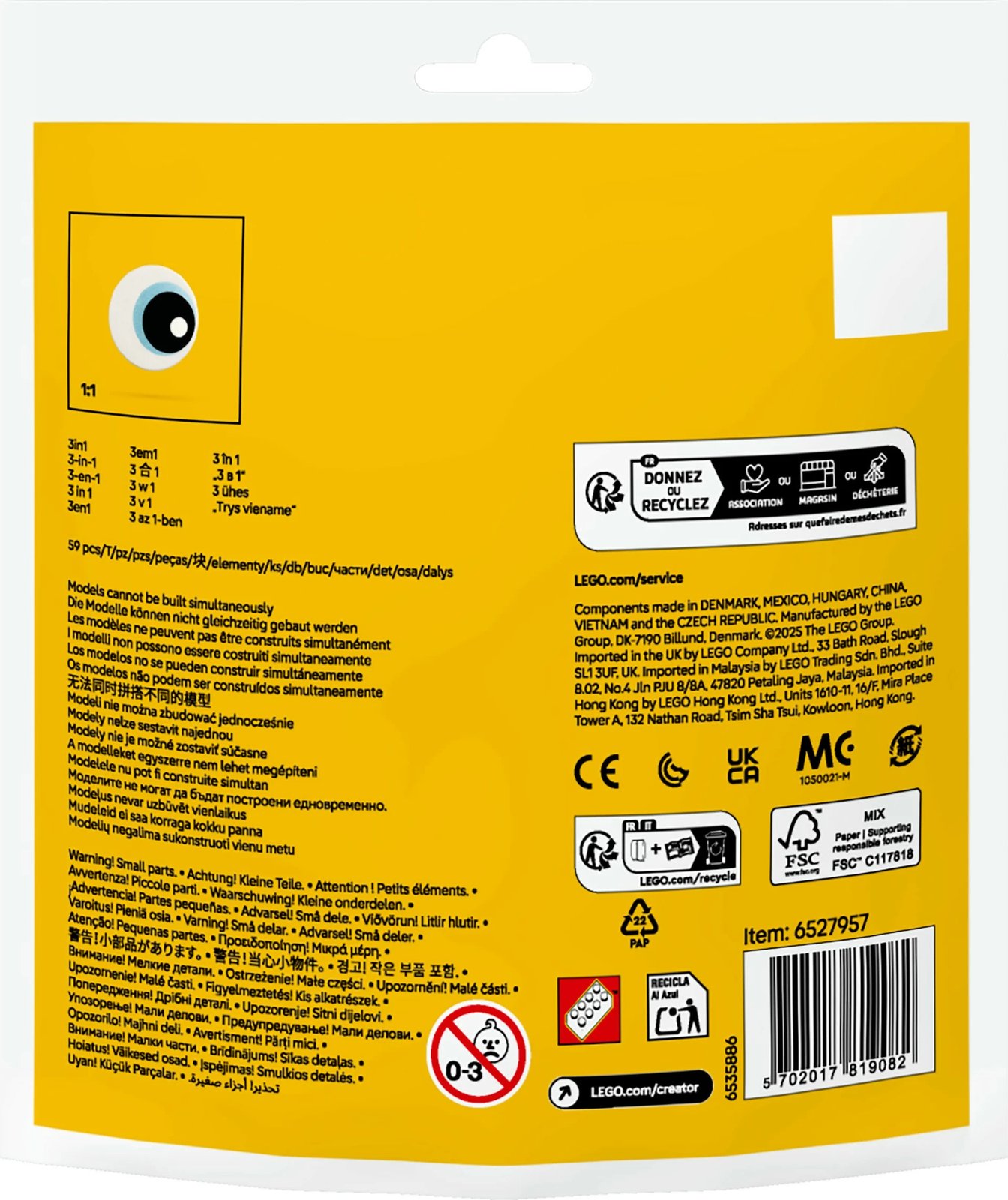 Set ndërtimi LEGO Creator 30688 3-in-1, 59 pjesë, shumëngjyrësh