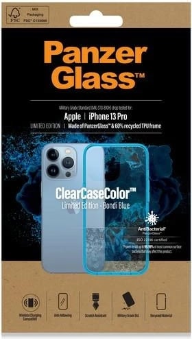 Mbështjellës PanzerGlass ClearCase, për iPhone 13 Pro, Transparent Blu