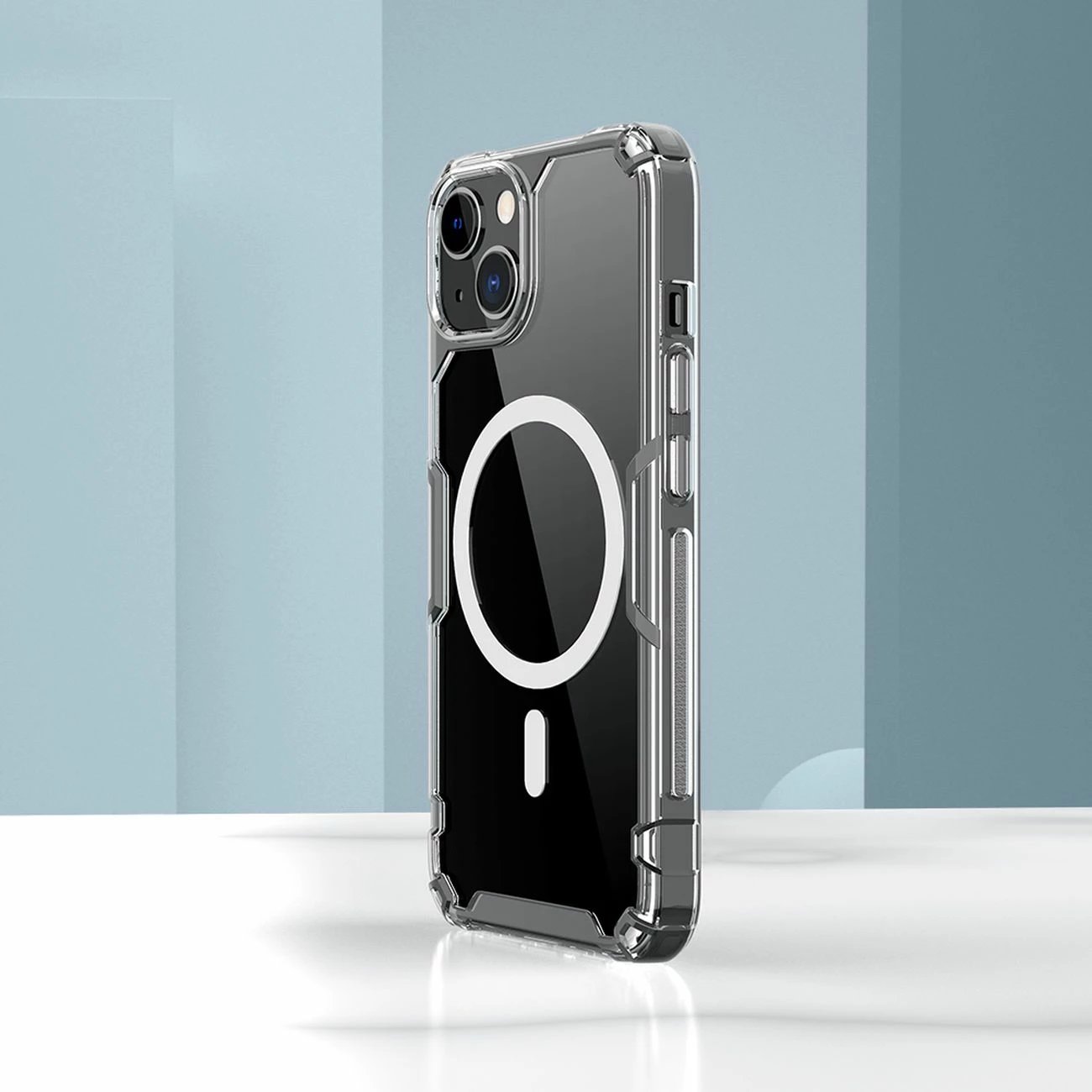 Mbështjellës Nillkin Nature Pro për iPhone 14 Plus, MagSafe, transparent, bardhë