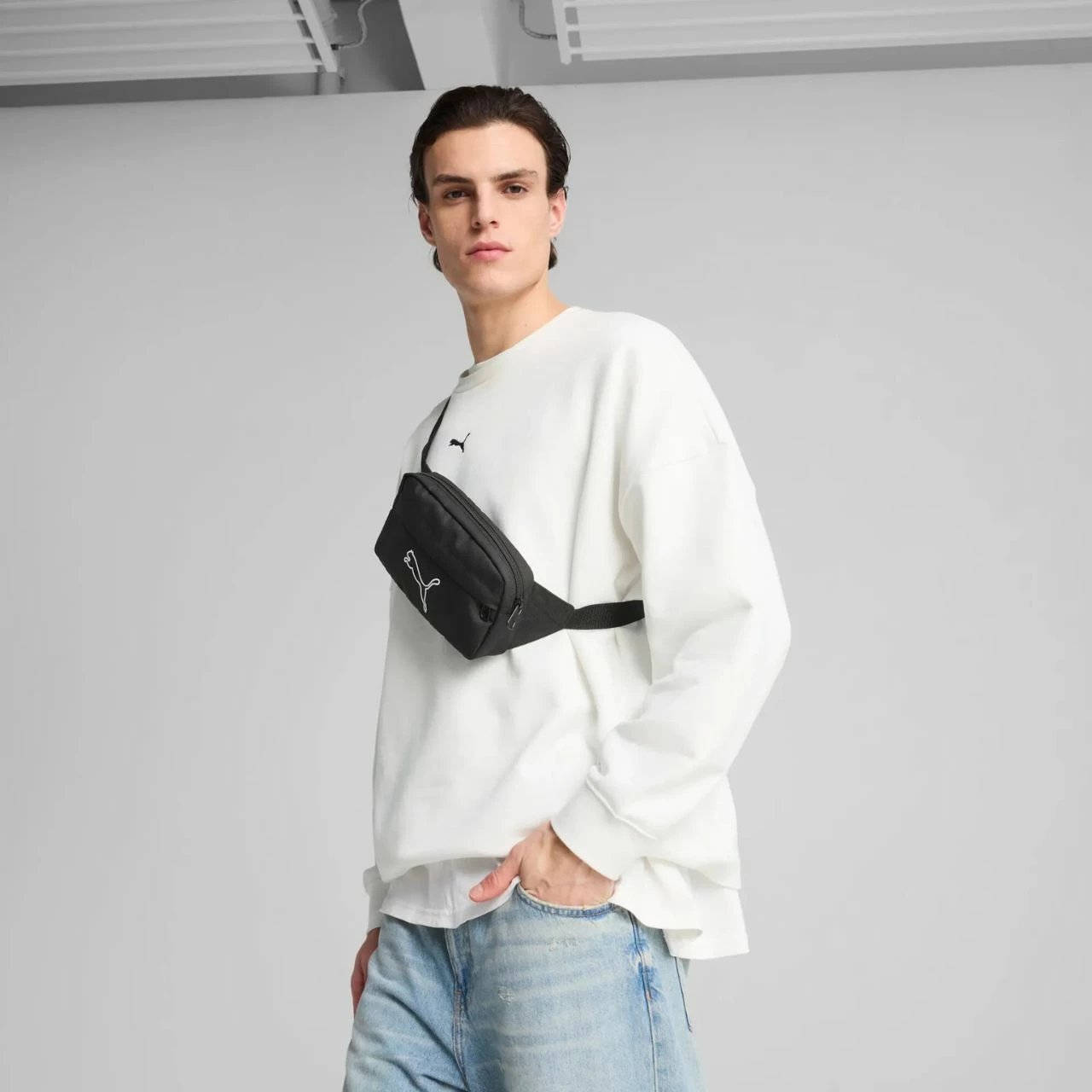 Çantë beli Puma unisex, e zezë