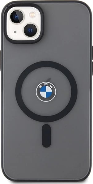 Mbështjellës BMW BMHMP14MDSLK për iPhone 14 Plus 6.7", Signature MagSafe, zi/gri
