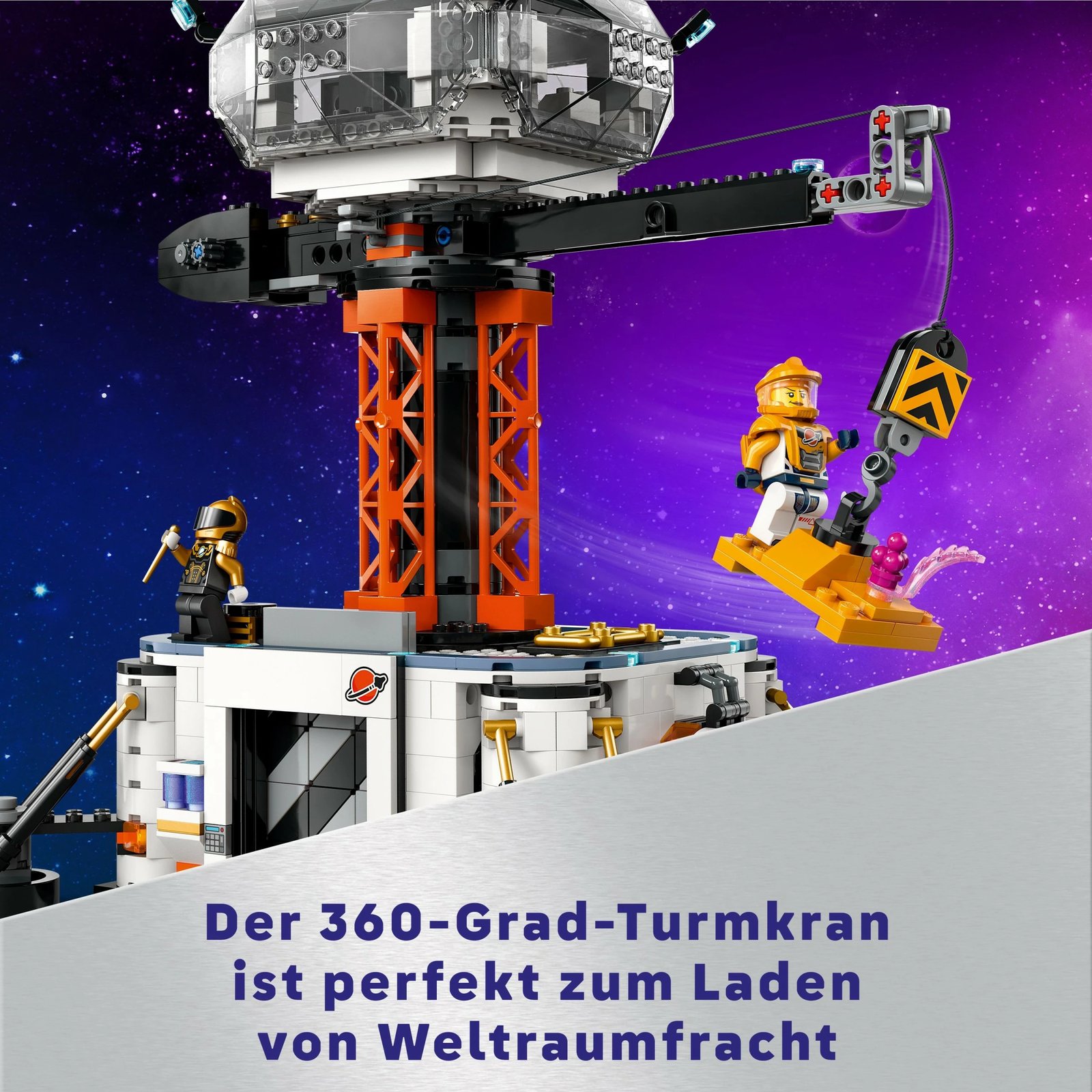 Set ndërtimi LEGO City Space Base and Rocket Launchpad 1422 pjesë, shumëngjyrësh