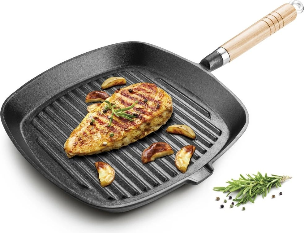 Tigan grilë Lamart LT1063, 24cm, prej gize, i zi