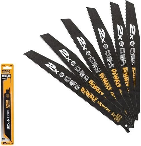 Teh sharrë DeWALT DT2408L, 5 copë, Çelik karbonik i lartë, Verdhë