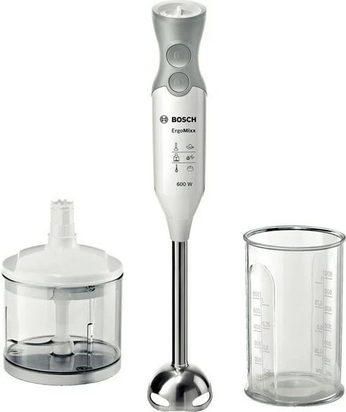 Blender dore Bosch ErgoMixx MSM66120, 600W, i bardhë/hiri